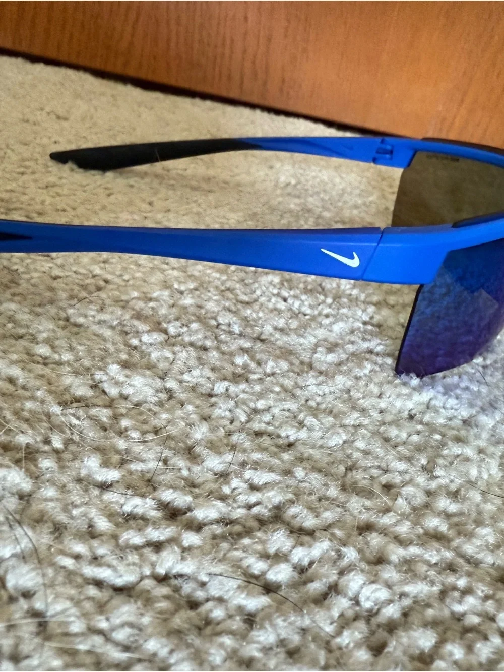 Nike Blue Wraparound Sports Sunglasses